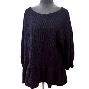 Anthropologie Maeve Navy Textured Top